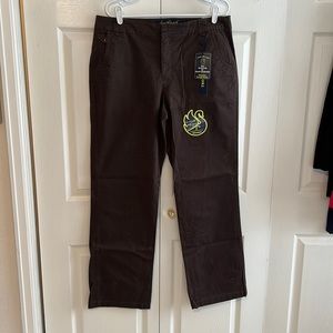 Gloria Vanderbilt Brown Trousers Size 16